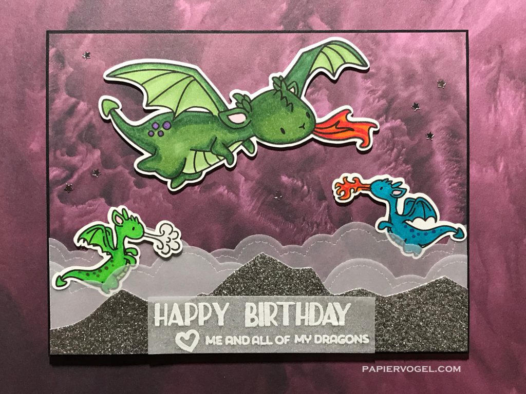 GoT Birthday Card using Mama Elephant's Brand New Dragon Sets