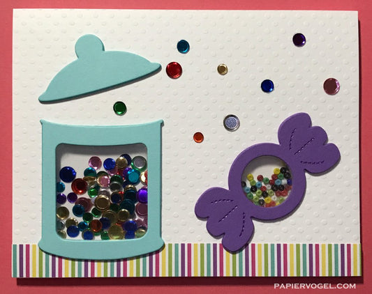 Birthday Invitations using the Candy Land Kit from Queen & Co